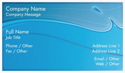 Design Preview for Design Gallery: Pool & Spa Care Natural Textured Business Cards
