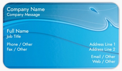 Design Preview for Pool & Spa Care Rounded Corner Business Cards Templates, Standard (3.5" x 2")