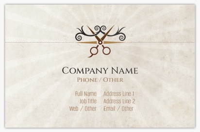 Design Preview for Design Gallery: Barbers Metallic Business Cards