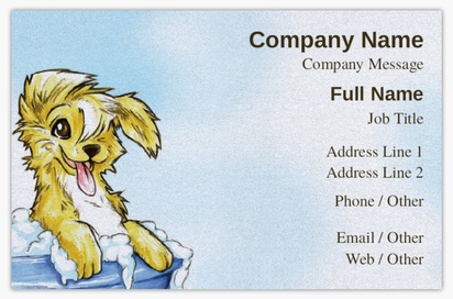 Design Preview for Design Gallery: Animal Grooming Pearl Business Cards