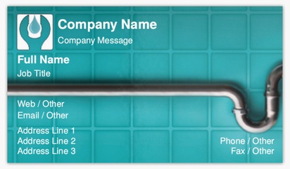 Design Preview for Design Gallery: Plumbing Glossy Visiting Cards, Standard (89 x 51 mm)