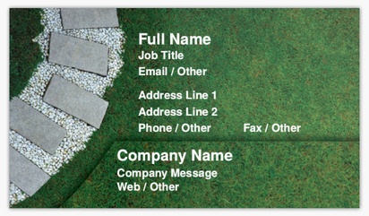 Design Preview for Design Gallery: Landscaping & Gardening Glossy Visiting Cards, Standard (89 x 51 mm)