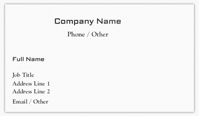 Design Preview for Manufacturing & Distribution Standard Business Cards Templates, Standard (3.5" x 2")