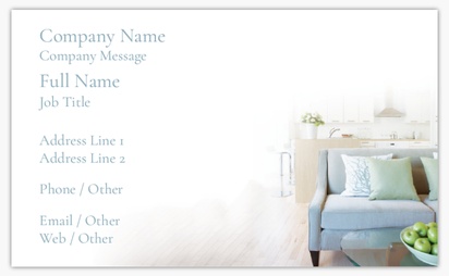Design Preview for Design Gallery: Furniture & Home Goods Standard Business Cards, Standard (91 x 55 mm)