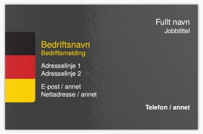 Forhåndsvisning av design for Designgalleri: Politikk Svært tykke visittkort, Standard (85 x 55 mm)