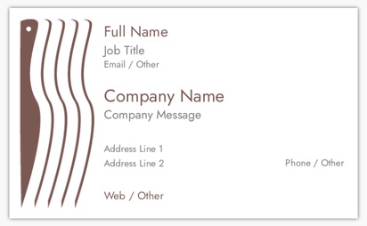 Design Preview for Design Gallery: Food Service Standard Business Cards, Standard (91 x 55 mm)