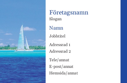 Förhandsgranskning av design för Designgalleri: Båt & marin Visitkort standard, Standard (85 x 55 mm)