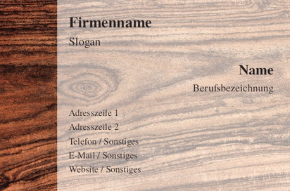 Designvorschau für Designgalerie: Standard-Visitenkarten Zäune & Terrassen, Standard (85 x 55 mm)