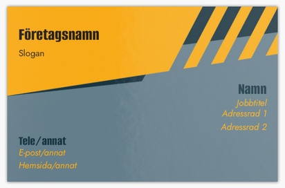 Förhandsgranskning av design för Designgalleri: Byggarbete Extratjocka visitkort, Standard (85 x 55 mm)