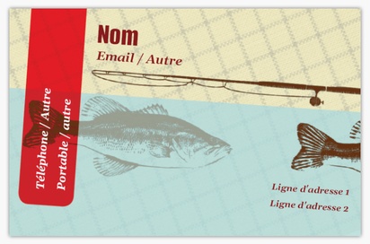 Aperçu du graphisme pour Galerie de modèles : cartes de visite en papier mat recyclé pour chasse et pêche, Standard (85 x 55 mm)