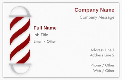 Design Preview for Design Gallery: Barbers Ultra-Thick Business Cards, Standard (85 x 55 mm)
