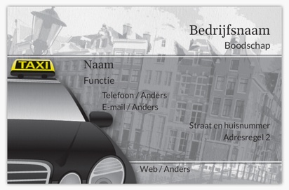 Voorvertoning ontwerp voor Ontwerpgalerij: Taxi Visitekaartjes natuurpapier