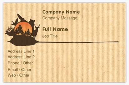 Design Preview for Design Gallery: Hunting & Fishing Textured Uncoated Business Cards