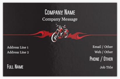 Design Preview for Design Gallery: Motorcycles Metallic Business Cards