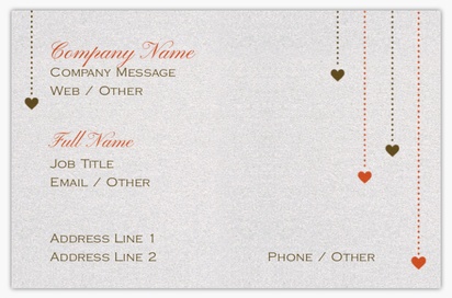 Design Preview for Design Gallery: Introduction & Dating Agencies Pearl Business Cards