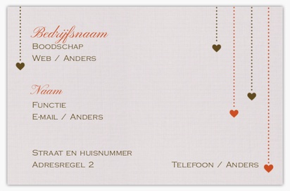 Voorvertoning ontwerp voor Ontwerpgalerij: Datingbureau Linnen visitekaartjes