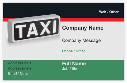 Design Preview for Design Gallery: Taxi Service Textured Uncoated Business Cards
