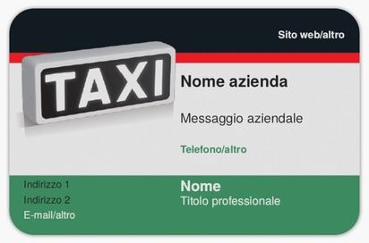 Anteprima design per Galleria di design: biglietti da visita con angoli arrotondati per servizio taxi, Arrotondati Standard (85 x 55 mm)