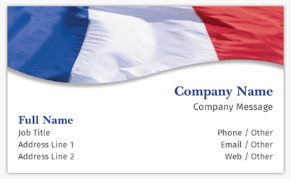 Design Preview for Design Gallery: Patriotic & Military Standard Business Cards, Standard (91 x 55 mm)