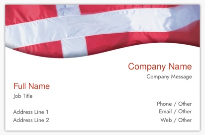 Design Preview for Design Gallery: Patriotic & Military Soft Touch Business Cards