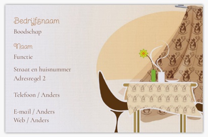 Voorvertoning ontwerp voor Ontwerpgalerij: Cafetaria's Linnen visitekaartjes