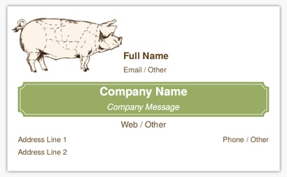 Design Preview for Design Gallery: butchers Standard Business Cards, Standard (91 x 55 mm)