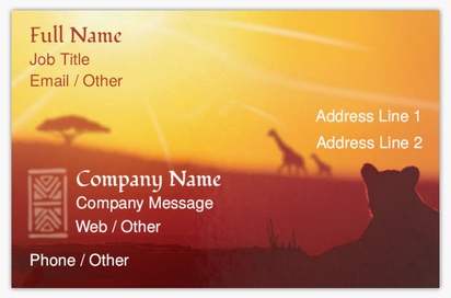 Design Preview for Design Gallery: Animals Metallic Business Cards