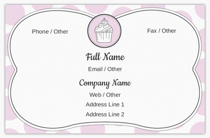 Design Preview for Bakery Business Cards Templates & Designs, Standard (85 x 55 mm)