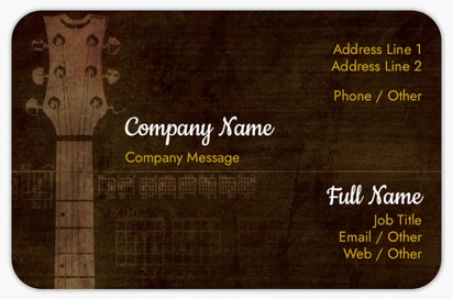 Design Preview for Design Gallery: Music Rounded Corner Business Cards, Rounded Standard (85 x 55 mm)