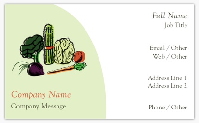 Design Preview for Design Gallery: Organic Food Stores Standard Business Cards, Standard (91 x 55 mm)