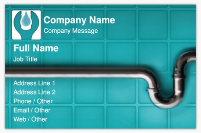 Design Preview for Design Gallery: Plumbing Textured Uncoated Business Cards