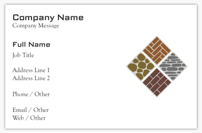 Design Preview for Design Gallery: Masonry & Bricklaying Textured Uncoated Business Cards