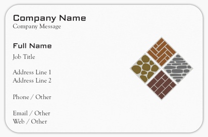 Design Preview for Design Gallery: Masonry & Bricklaying Rounded Corner Business Cards, Rounded Standard (85 x 55 mm)