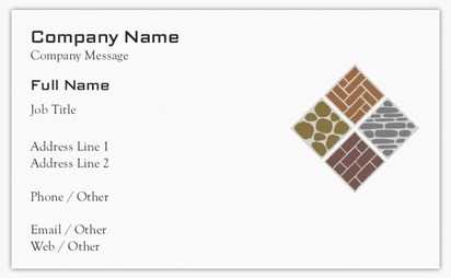 Design Preview for Design Gallery: Masonry & Bricklaying Classic Visiting Cards