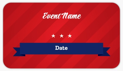 Design Preview for Design Gallery: Patriotic & Military Custom Stickers, Rounded Rectangle   8.7 x 4.9 cm