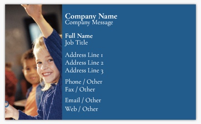 Design Preview for Design Gallery: primary schools Standard Business Cards, Standard (91 x 55 mm)