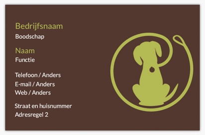 Voorvertoning ontwerp voor Ontwerpgalerij: Dierenoppas Visitekaartjes met spot-UV