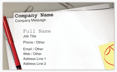 Design Preview for Design Gallery: Writing & Editing Standard Business Cards, Standard (91 x 55 mm)