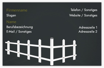 Designvorschau für Designgalerie: Standard-Visitenkarten Zäune & Terrassen, Standard (85 x 55 mm)