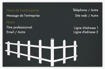 Aperçu du graphisme pour Galerie de modèles : cartes de visite standard pour clôtures et terrasses, Standard (85 x 55 mm)