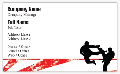 Design Preview for Templates for Sports Specific Standard Name Cards , Standard (91 x 55 mm)