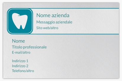 Anteprima design per Galleria di design: biglietti da visita in carta naturale per dentista