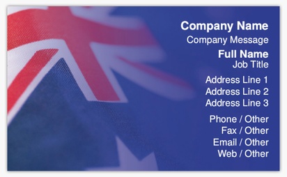 Design Preview for Design Gallery: Patriotic & Military Standard Business Cards, Standard (91 x 55 mm)