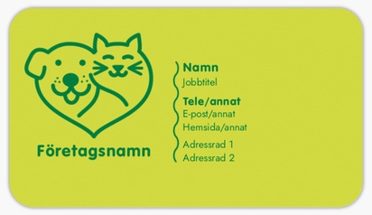 Förhandsgranskning av design för Designgalleri: Djurskötsel Självhäftande visitkort