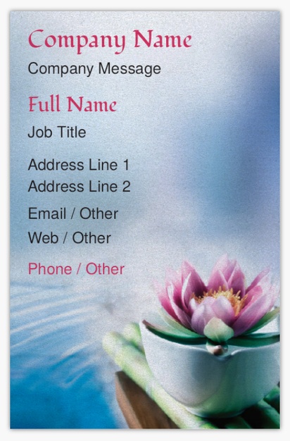 Design Preview for Design Gallery: Massage & Reflexology Pearl Business Cards