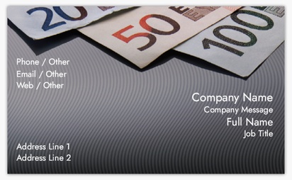 Design Preview for Design Gallery: Finance & Insurance Standard Business Cards, Standard (91 x 55 mm)