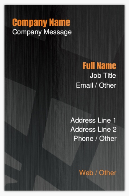 Design Preview for Design Gallery: Welding & Metal Work Ultra-Thick Business Cards, Standard (85 x 55 mm)