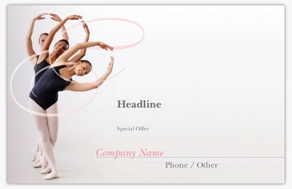 A dance studio ballet school white gray design for General Party
