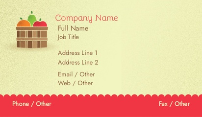 Design Preview for Design Gallery: Farmers Market Business Card Stickers
