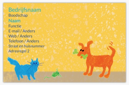 Voorvertoning ontwerp voor Ontwerpgalerij: Dieren Visitekaartjes met spot-UV